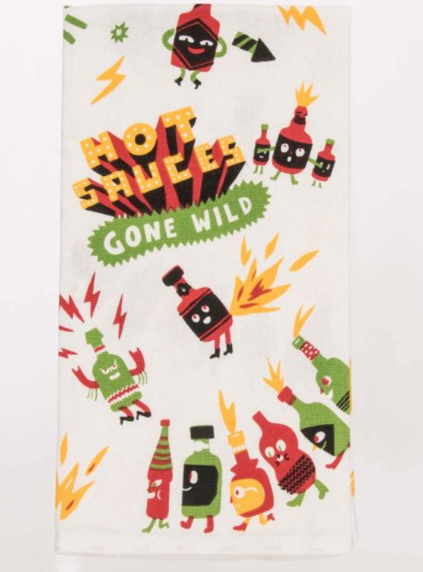 Hot Sauces Gone Wild Dish Towel