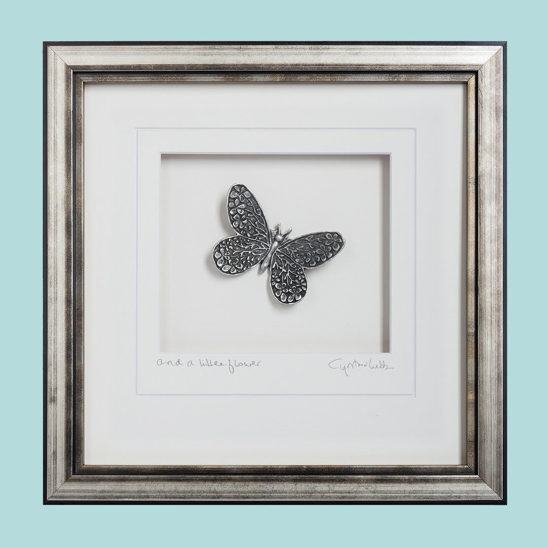 Butterfly Silver Cream Mat