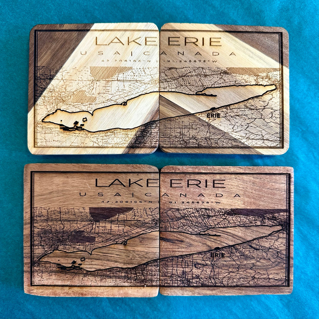 Set of 2 Coasters Lake Erie