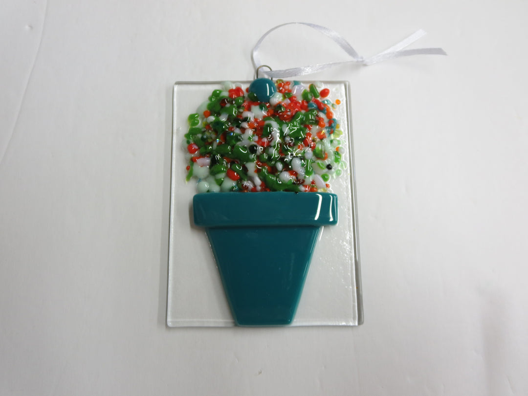 Suncatcher Flower Pot in Blue