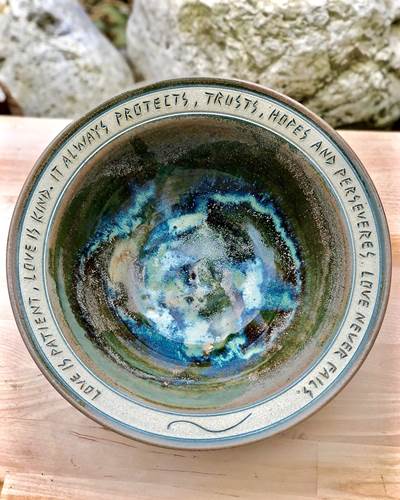Medium Bowl Love Is Patient Caribbean