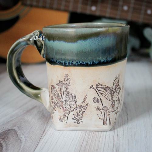 Green Bird Mug
