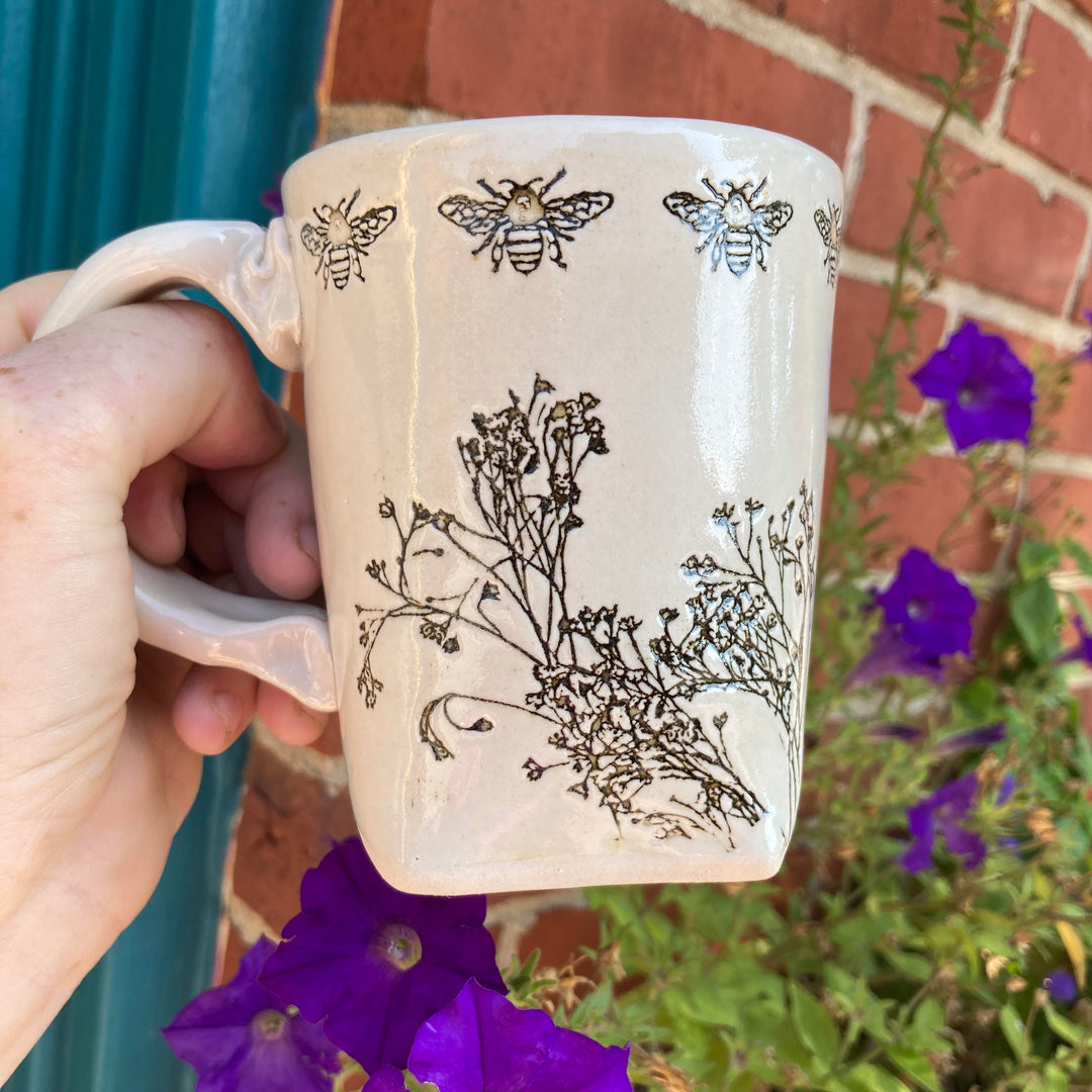 White Bee Mug