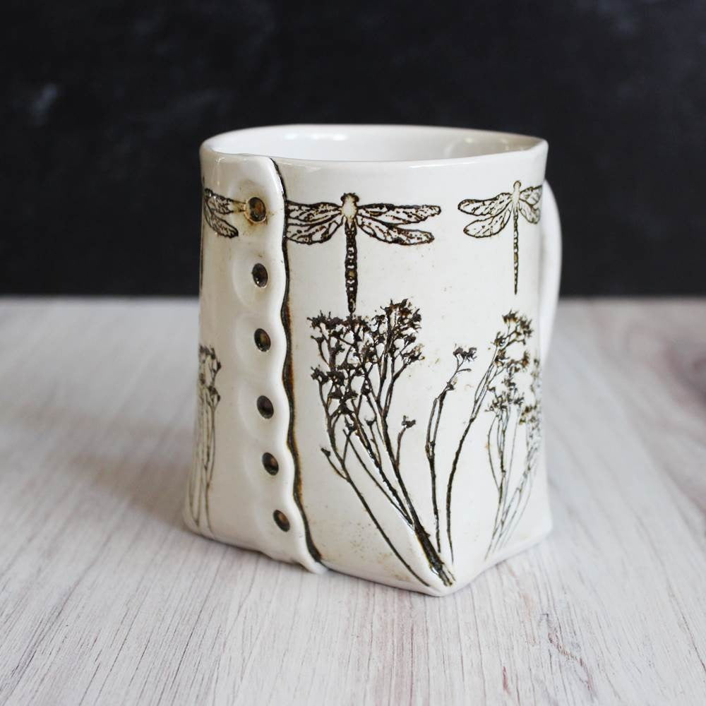 White Dragon Fly Mug