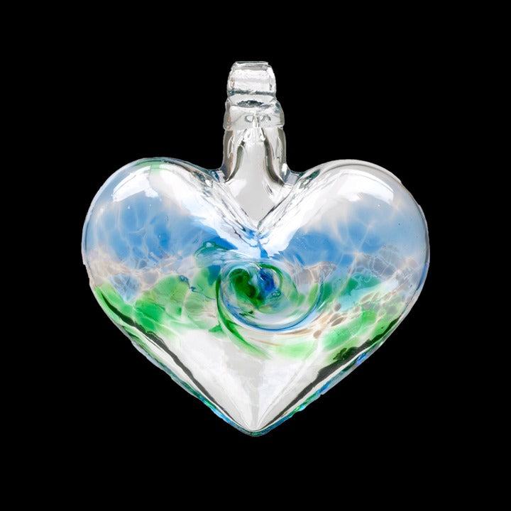 3" VanGlow Heart Blue Green
