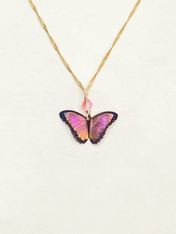 Bella Butterfly Necklace Living Coral