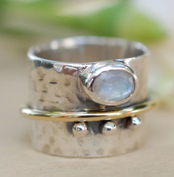 Libby Meditation Ring Moonstone 6