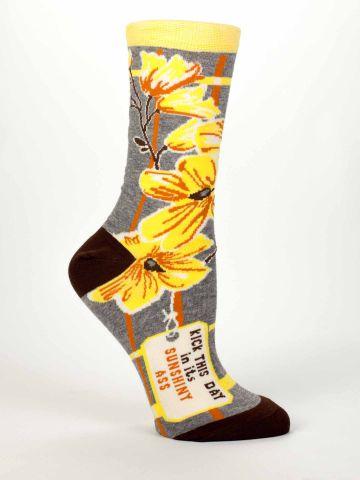 Kick This Day Sunshiny Ass Crew Socks