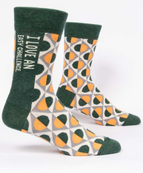 I Love an Easy Challenge Men's Socks
