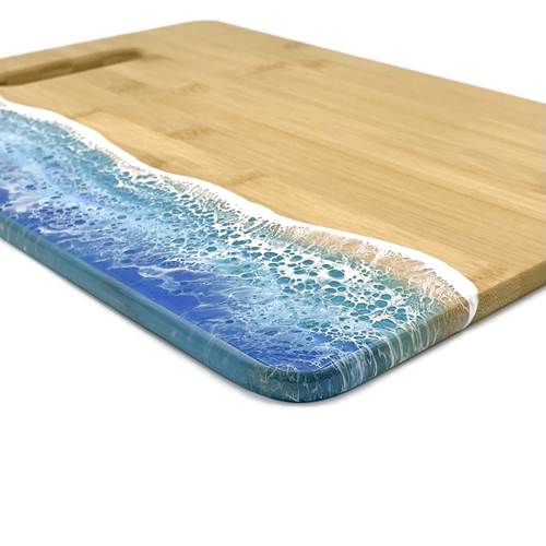 Large Ocean Wave Cutting Board Tropical Horizontal