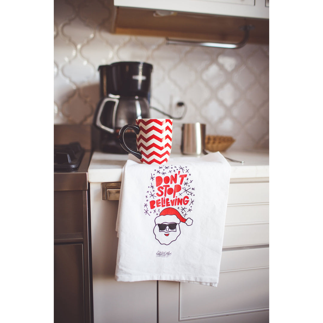 Tea Towel Don't Stop Believing