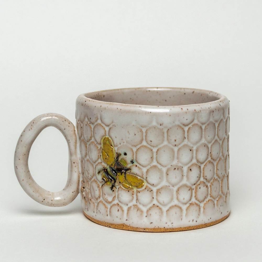 8 oz. Mug Bee White