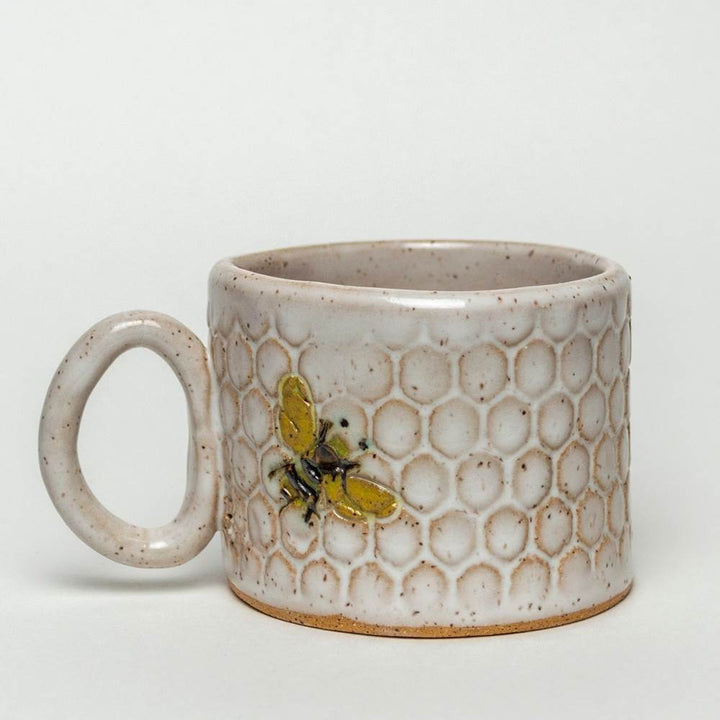 8 oz. Mug Bee White