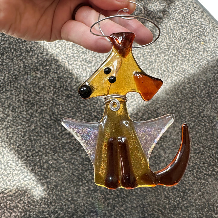Angel Dog Suncatcher Golden