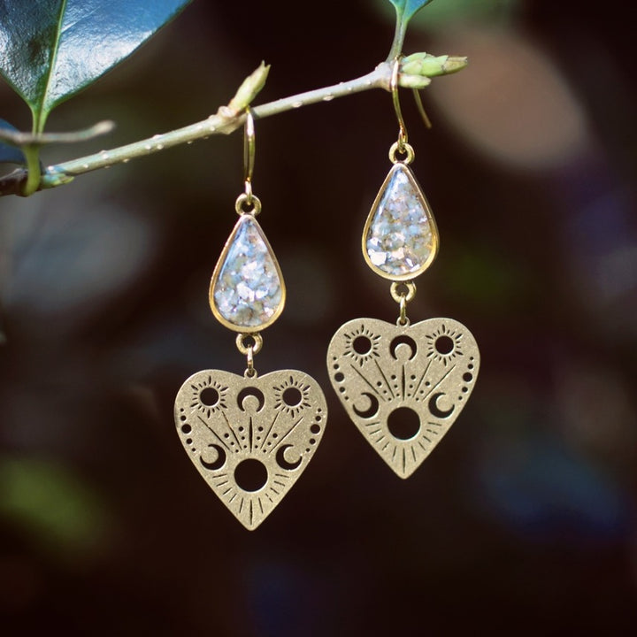 Padma Heart Dangle Earrings