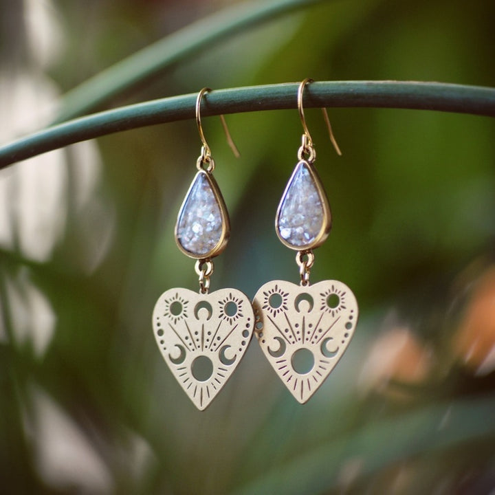 Padma Heart Dangle Earrings