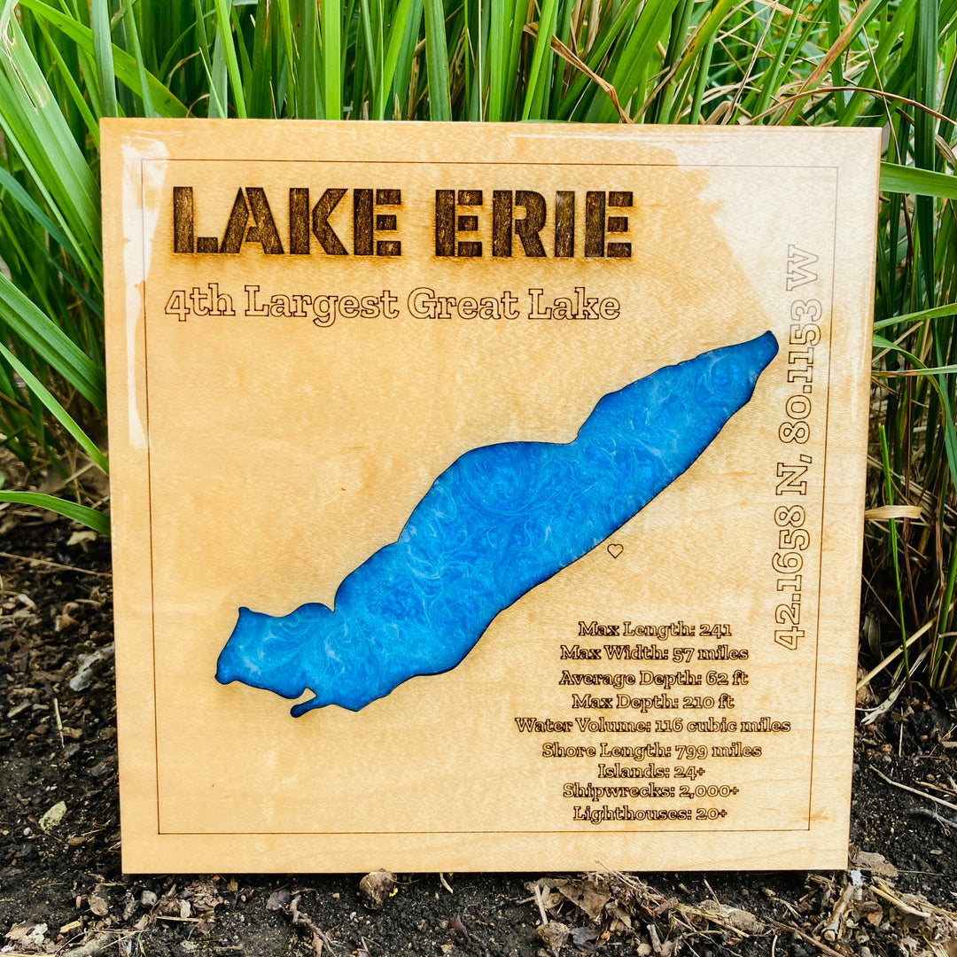 Lake Erie Wood Map