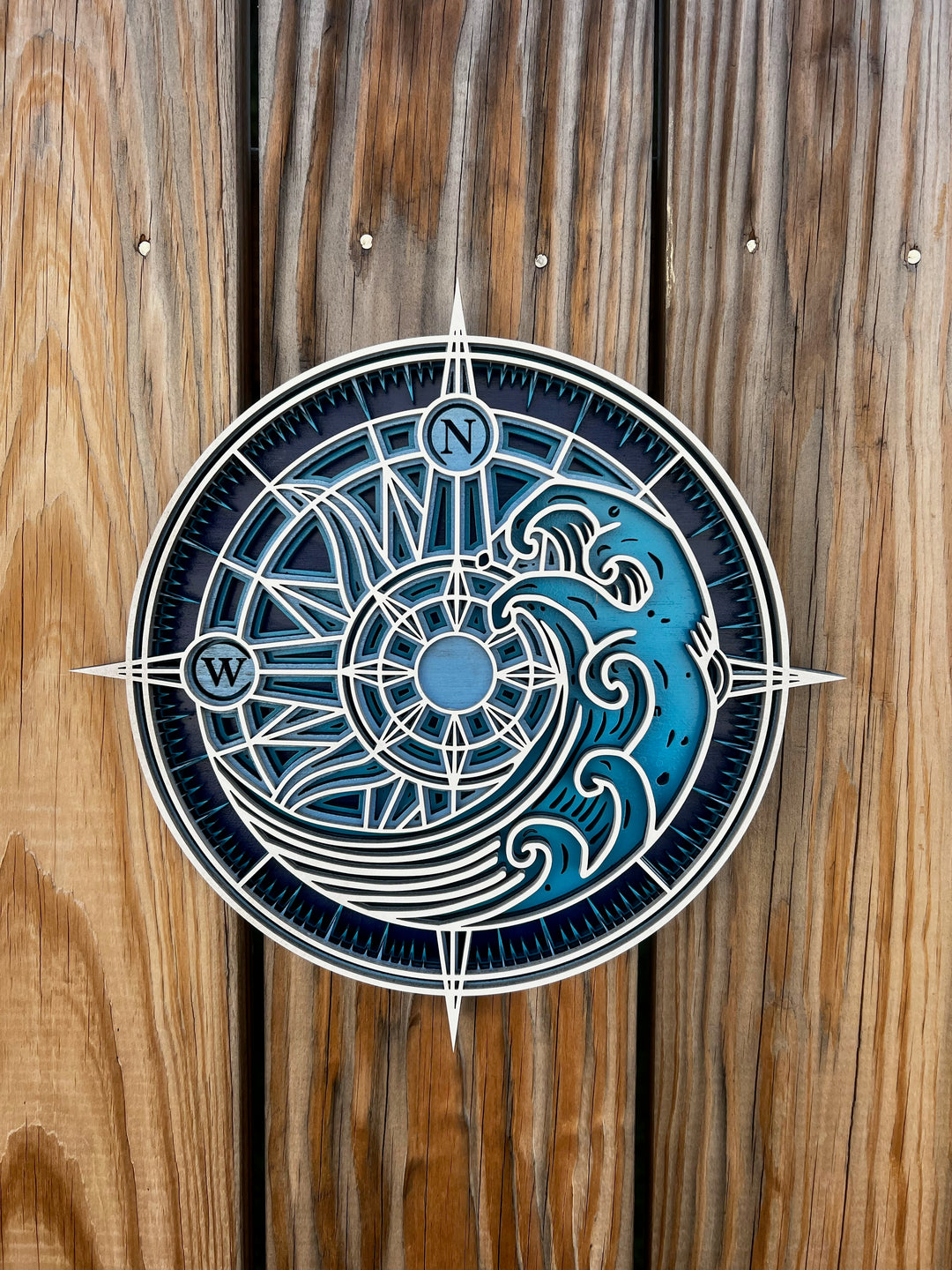 Mandala Wave Compass Blues