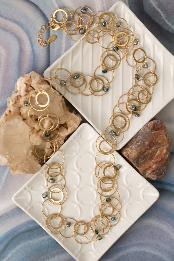 Starry Night Crystal Simple Necklace