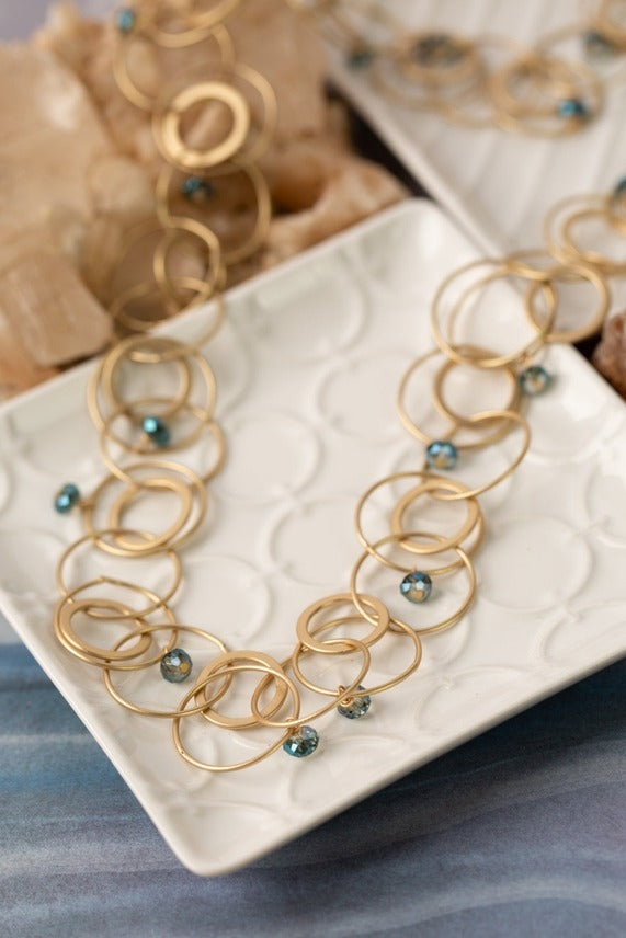 Starry Night Crystal Simple Necklace