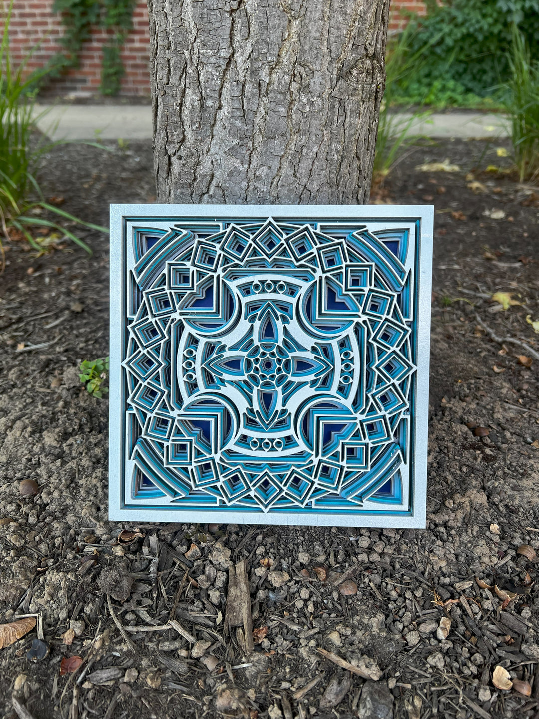 Mandala White and Blue