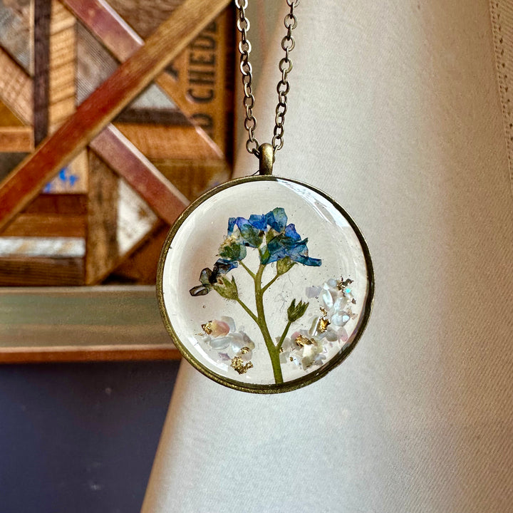 Pressed Botanical Pendant Necklace