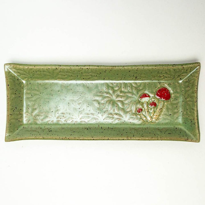 Butter Dish Mushroom Green