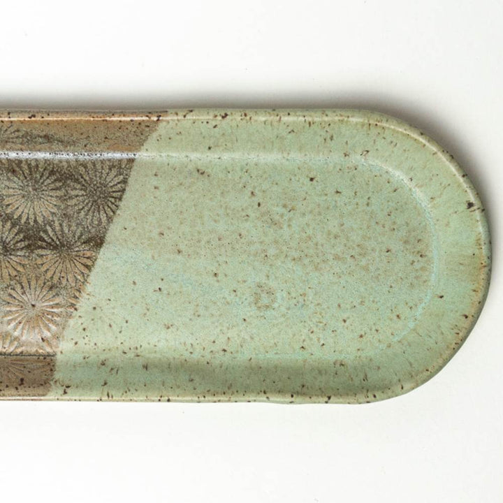 Ceramic Platter Gray + Blue