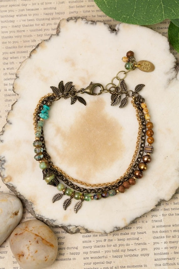 Rustic Creek Multistrand Bracelet Czech