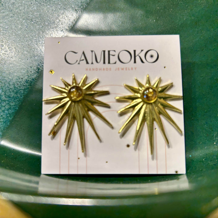 Starlet Crushed Gem Post Earrings