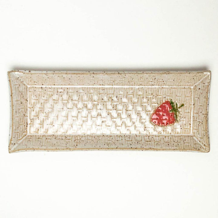 Butter Dish Strawberry White