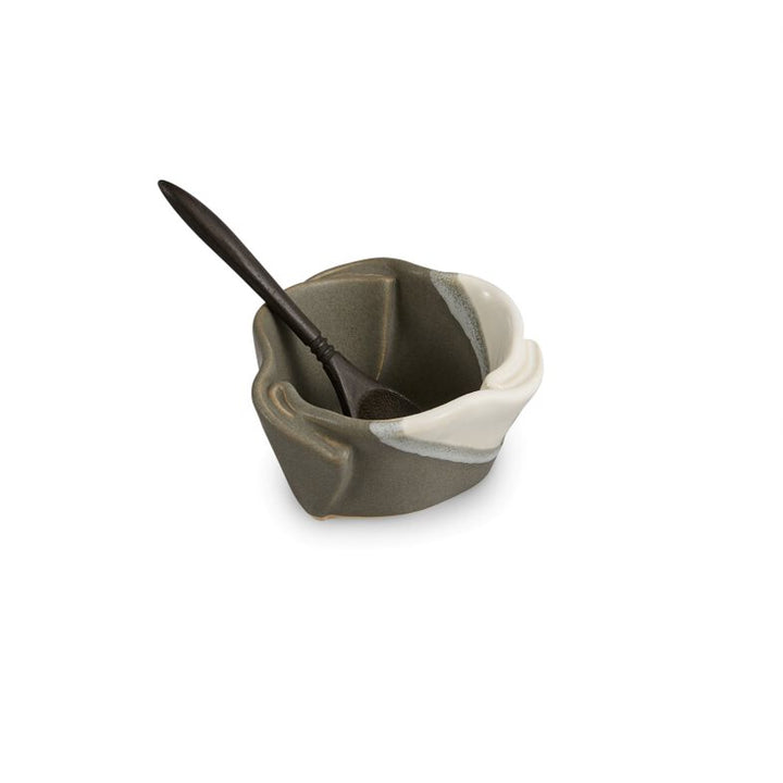 Tiny Pot Grey & White Stripe